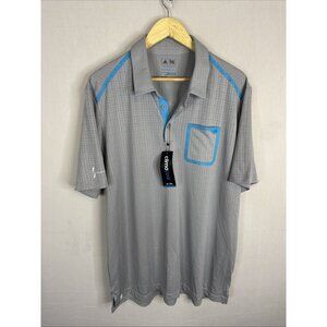 Adidas Climacool Golf Polo Shirt Mens XL Gray Blue Pocket Phoenix Open NWT
